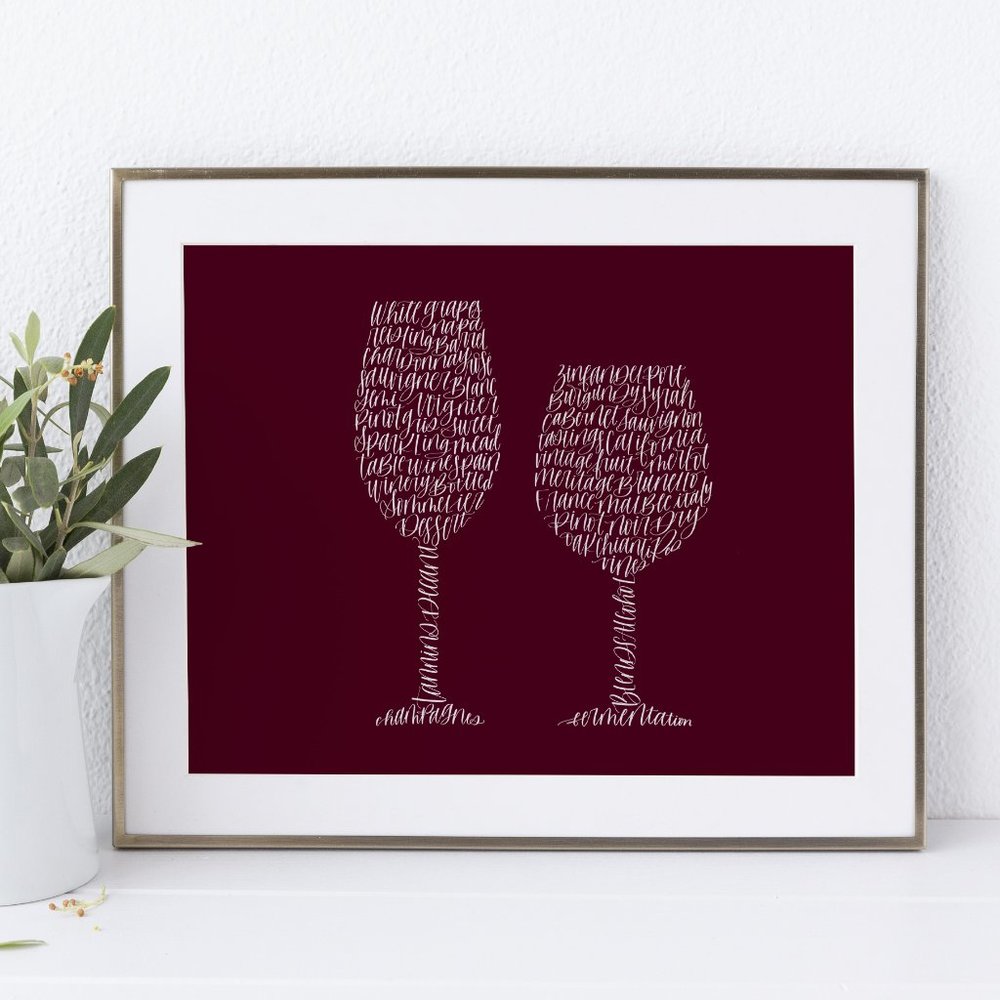 Wine Lover Word Art